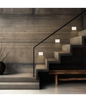 kelvo® STEPART KLV-101-0085 Χωνευτό Φωτιστικό Σκαλοπατιού - Διαδρόμου LED 6W 750lm 45° AC 220-240V Αδιάβροχο IP65 Θερμό Λευκό 2700K - Lumileds SMD Chip & TÜV SÜD Driver - Λευκό Ματ - Μ11.5 x Π5.3 x Υ8.3cm - Q10.63 x 7.61cm - 5 Χρόνια Εγγύηση